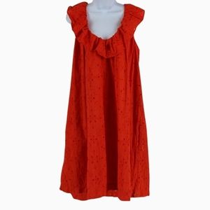 Ann Taylor red orange dress